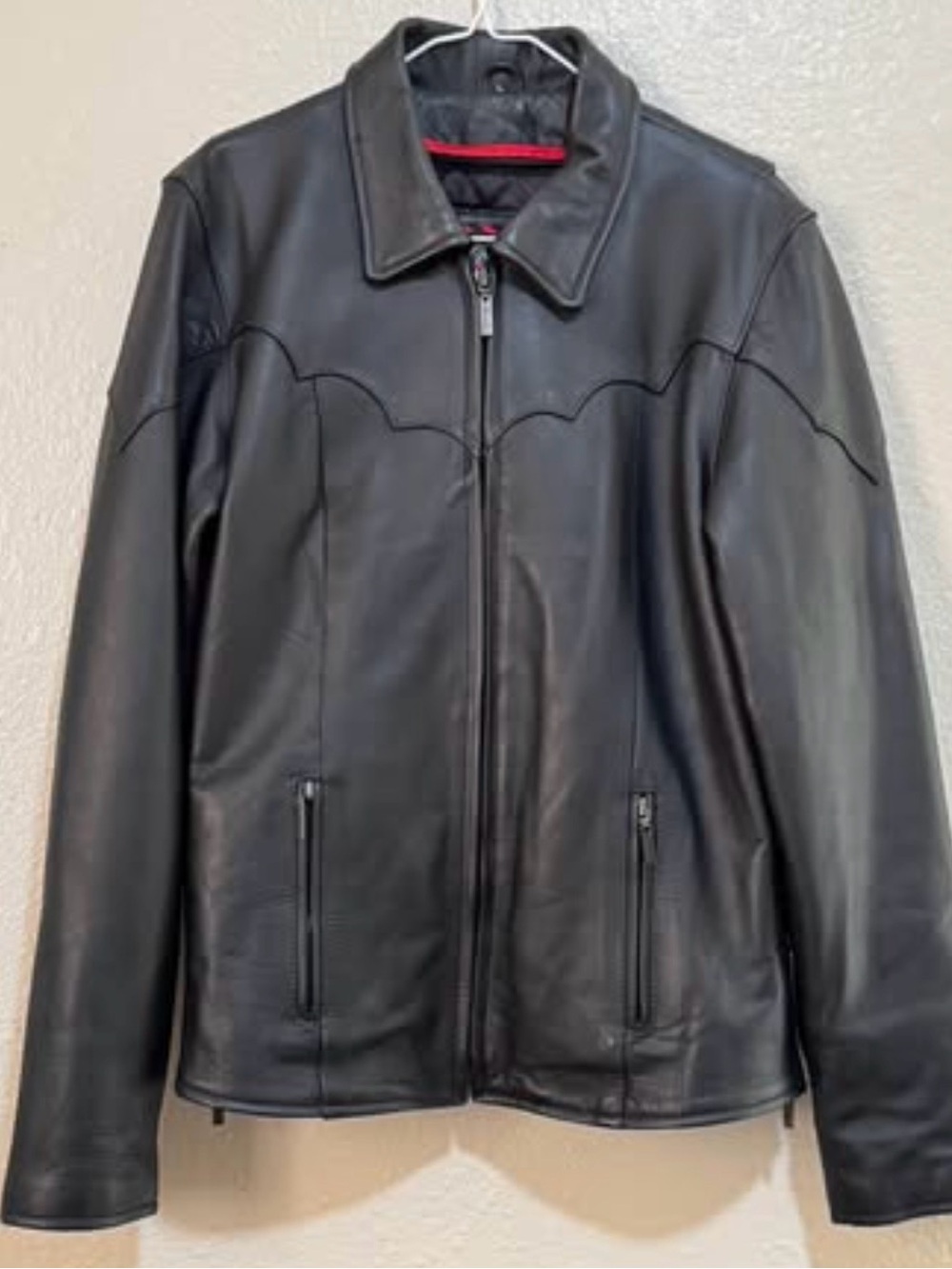 Milwaukee Women’s Sz. Large Black 100% Leather Motorcycle Biker Jacket Coat